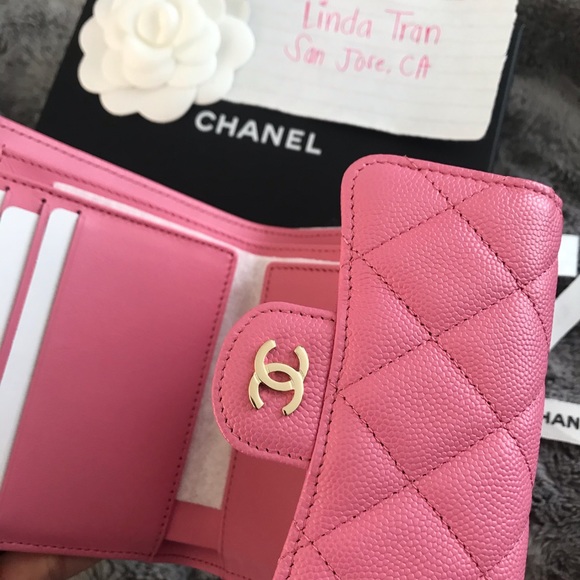 ‼️SOLD‼️Chanel Small 21P Pink Trifold Wallet - Picture 8 of 11